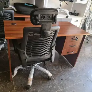 1.2 Mtrs Office Desk Plus High Back Recliner Headrest Chair