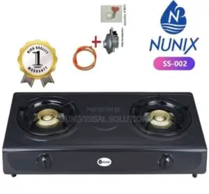 Complete Nunix 2burner Glass Top Cooker.