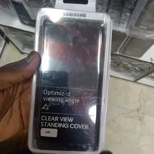 Samsung Galaxy A91 Mirror Flip Cover, Mobile Clear View Shoc