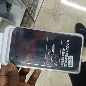 Flip Cover for Samsung A10 Clear View Electroplate Mirror Pr