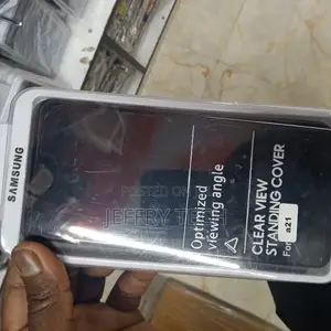 Flip Cover for Samsung A21,Mirror Flip Cover Semi Clear Vie