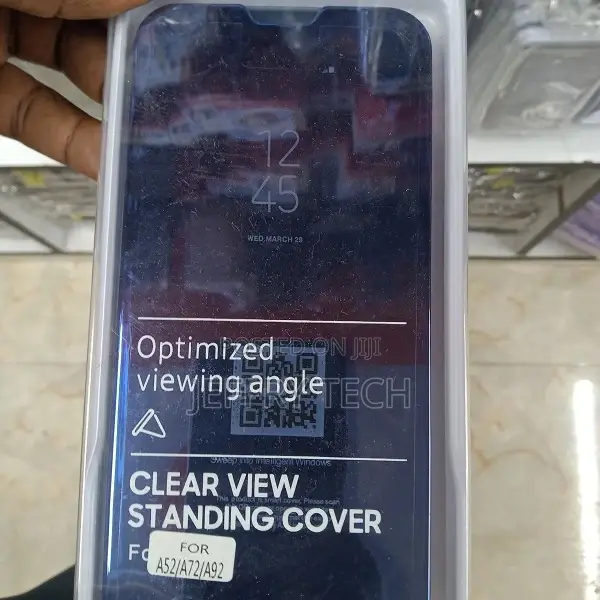 OPPO A92/A52 Plating Mirror Flip Case Black