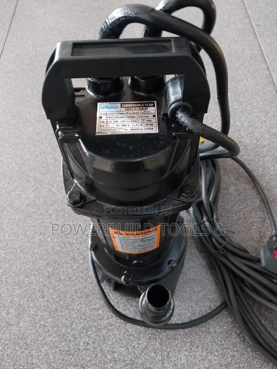 Astramilano 0.5hp Submersible Pump