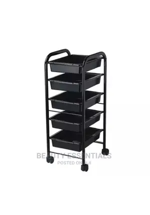 Trolley With Metallic Black Stand
