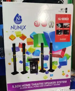 5.1 Ch Nunix 9090A Tall Boy Multimedia Speaker System.