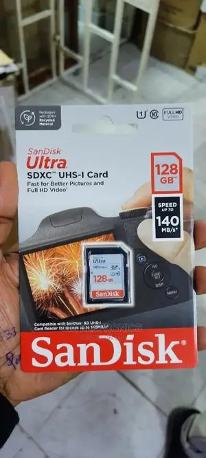 128gb Sandisk Ultra SDXC Memory Card (For Camera)