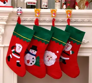 4pcs Christmas Socks Decor