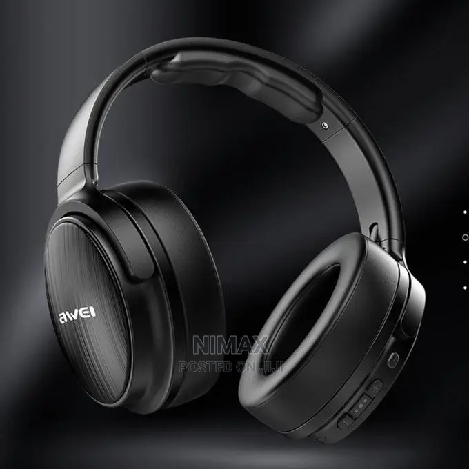 Awei Foldable Bluetooth-Compatible 5.0 Stereo Deep-Black