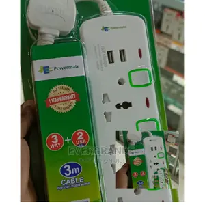 3 Ways Powermate Extension With Two USB and Surge