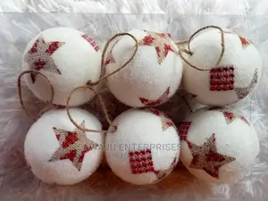 Christmas Decorating Starred Balls- 6pcs