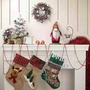 Christmas Beaded Chain With Bells Decorations