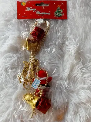 Christmas Beaded Chain With Bells Decorations