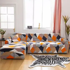 Yellow and Grey Elegant Sofa Cover