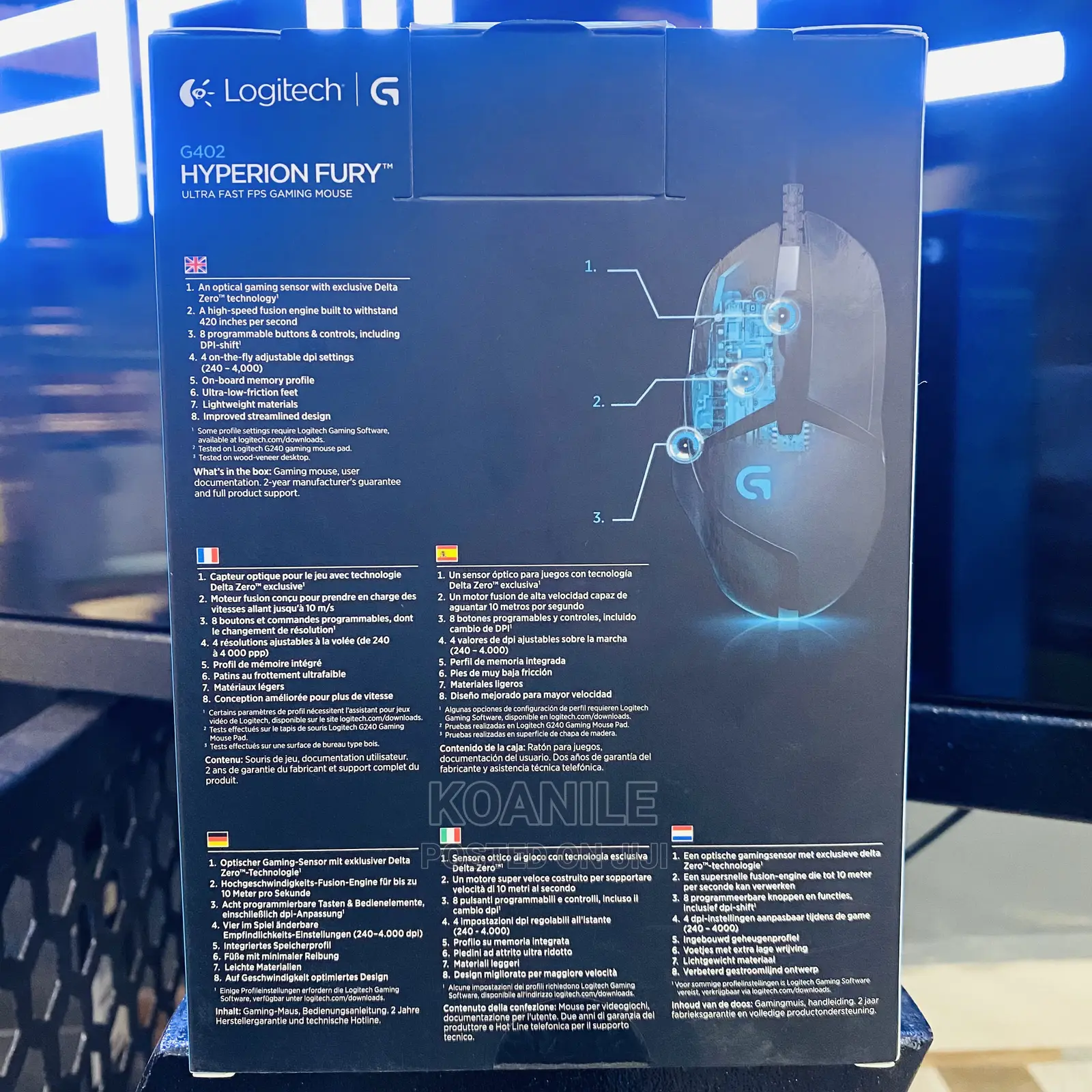 Logitech Hyperion Fury G402 Ultra Fast FPS Gaming Mouse