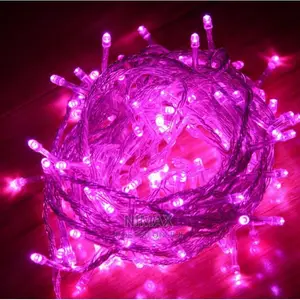 Pink Fairy Lights Strings Electric LED Plug -10mtrs Long