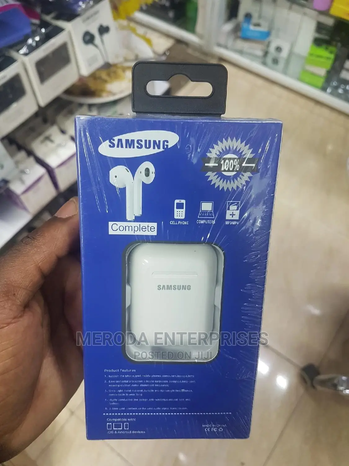 Samsung White Wireless Headset Bluetooth