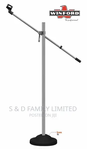 Silver Metalic Mic Stand