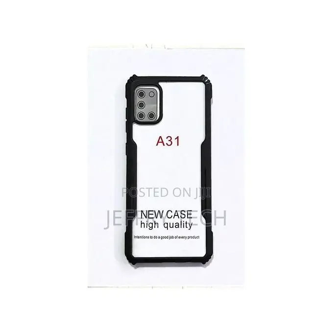 Cover for Redmi Note 8 Clear Back Black Rubber Edge