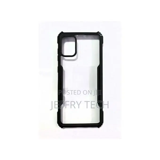 Cover for Redmi Note 8 Clear Back Black Rubber Edge