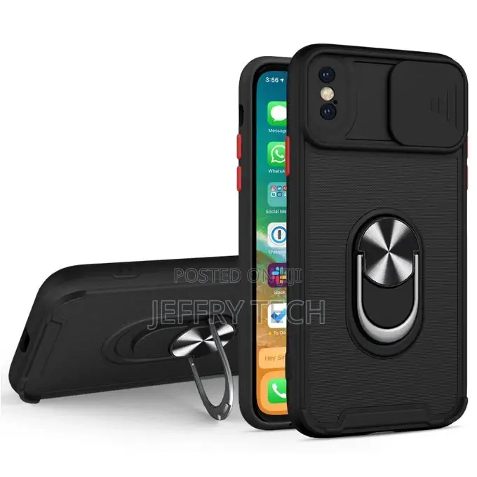 Magnetic Shockproof Case With Ring Holder for iPhone XS Max(