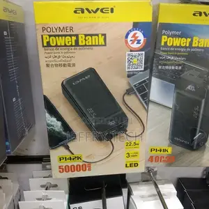 Awei P142K Portable Polymer Powerbank 50000mah 22.5W Fast Ch