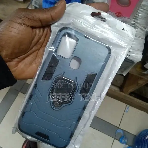 Blue Galaxy M31 Armor Ring Case