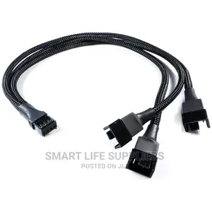 4-Pin 3-Way PWM Sleeved Computer Case Fan Splitter