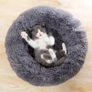 Winter Nest Long Plush Warm Cat Bed