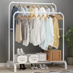 Double Pole Clothing Rack