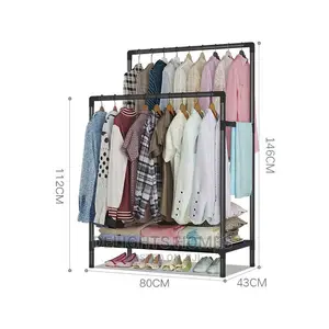 Double Pole Clothing Rack