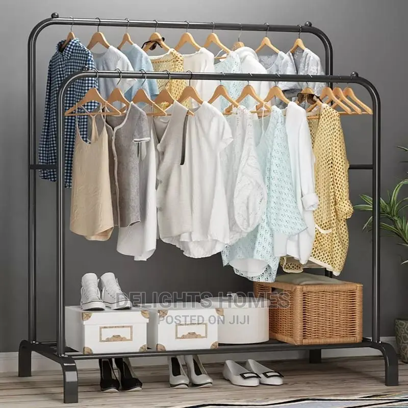 Double Pole Clothing Rack