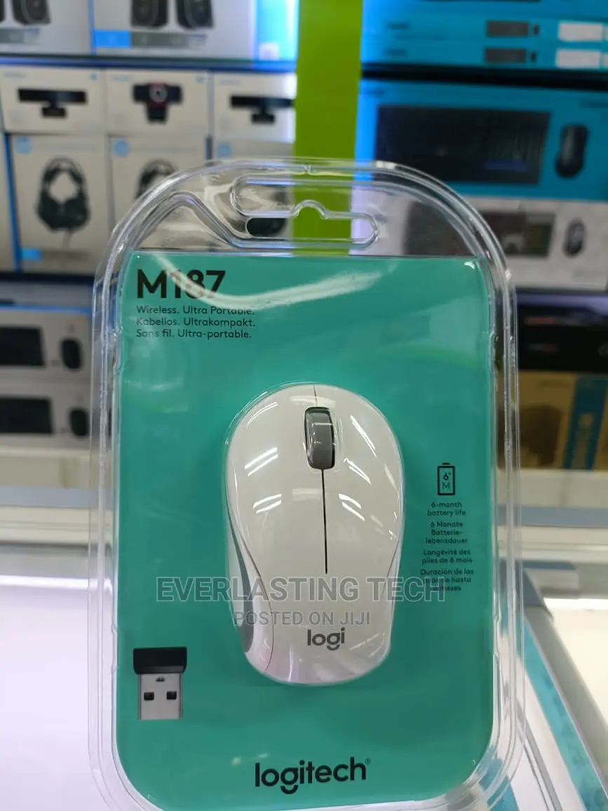 Logitech M187 White Mouse