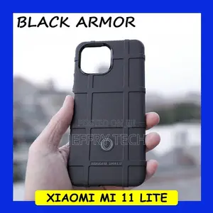 Xiaomi Mi 11 Lite - Rugged Shield Black Armor Soft Case Cove