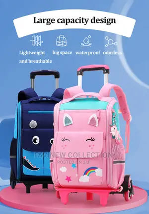 Kids Trolley Bag School Backpack Wheeled Bag
