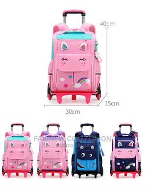Kids Trolley Bag School Backpack Wheeled Bag