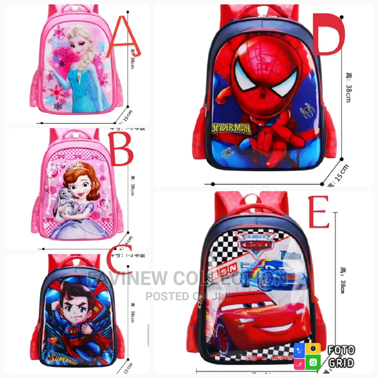 Disney Cartoon School Backpack
