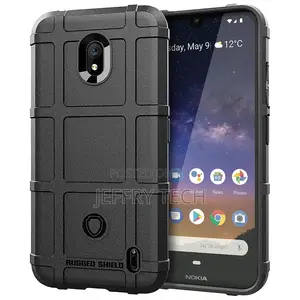 Anti-Shock Grid Texture Shockproof Case for Nokia 2.2 - Blac