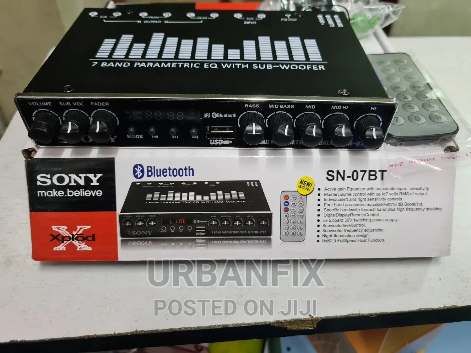 7 Band Sony Xplode Equalizer With Bluetooth
