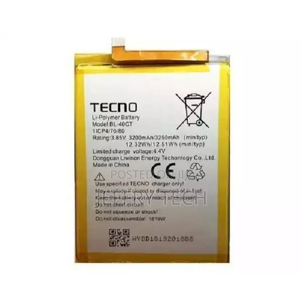 Tecno WXJP (BL-40CT) Battery Replacement