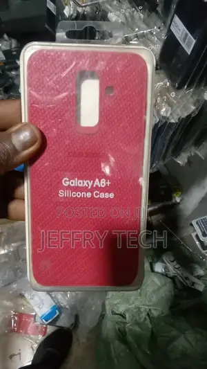 Galaxy A6 Plus Soft Black Silicone Silicone, Black Rubber Si