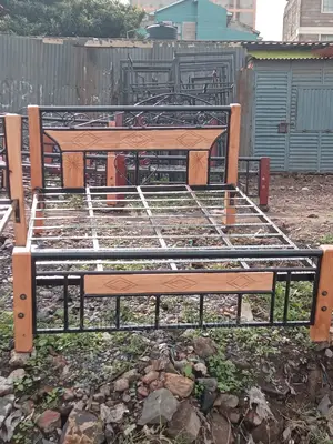6 by 6 Metalic Frame Mahogany Stands