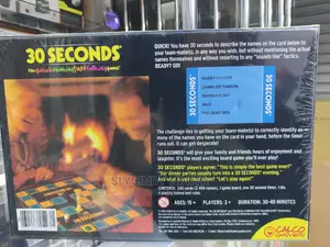 30 Seconds Quick Thinking Fast Talking Game (New)