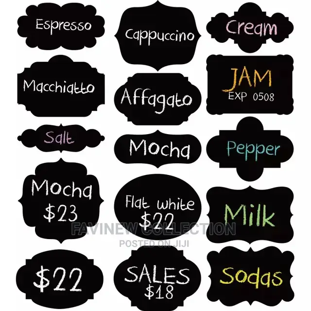 Waterproof Jar Stickers/ Pantry Labels