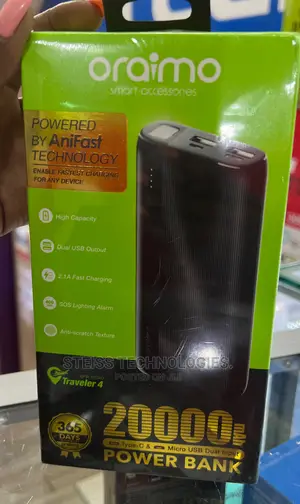 Oraimo 20000mah Anifast Powerbank.