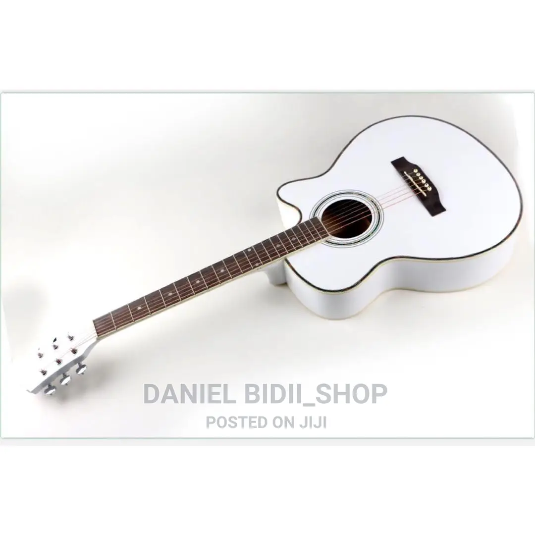 White Acoustic Guitar Size 40