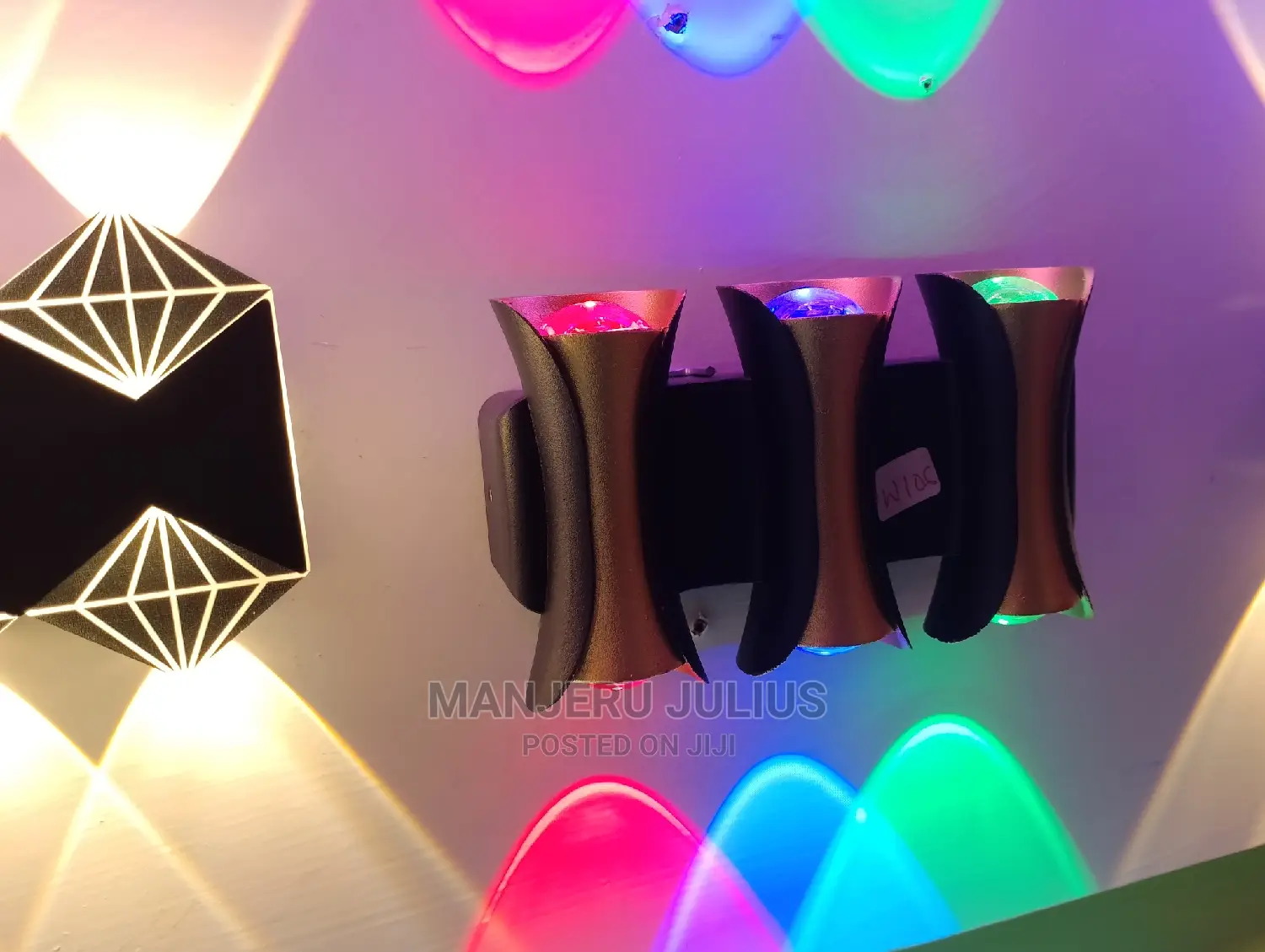 Triple Multicolored Wall Light