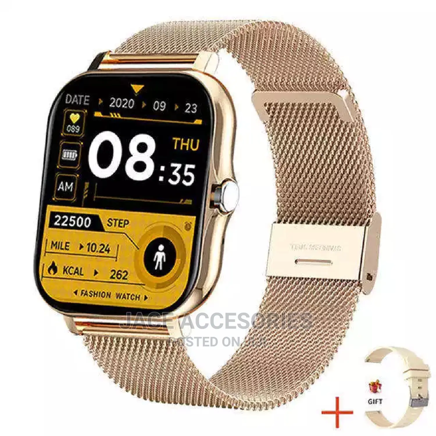 I7 Smart Watch With Stainless Steel Strap