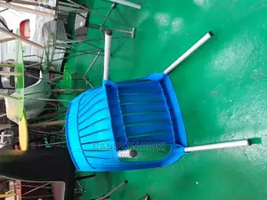 Blue Plastic Chair With Arms