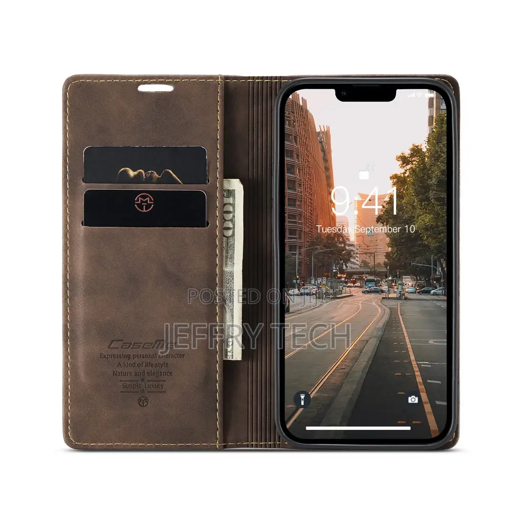 Caseme Bookcase for iPhone 14 Plus (Brown)