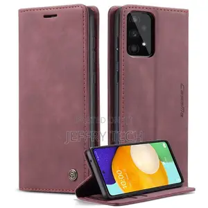 Wine Caseme Slim Soft Wallet Case Cover for Galaxy A53 5G